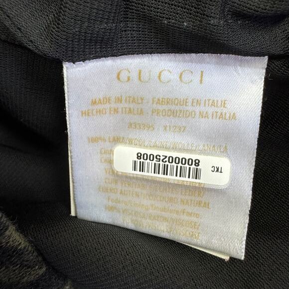 Gucci M Wool Houndstooth Peplum Sheath Dress - Picture 9 of 11